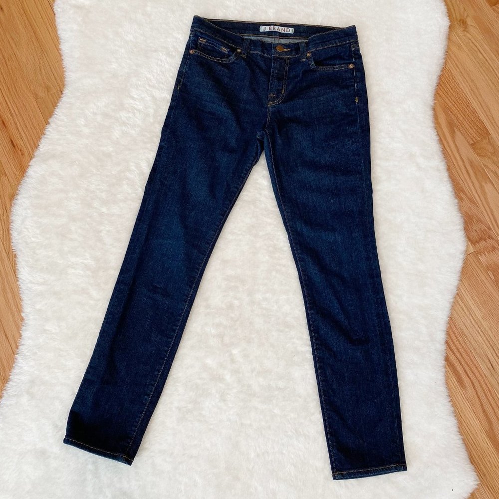J BRAND Women's Straight Leg Jeans, Dark Blue, Size 28